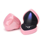 017015-20 Scatola portaoggetti per collana con anello luminoso a LED a forma di cuore senza gioielli, specifiche:, Ring(White), Ring(Red), Ring(Gold), Ring(Blue), Ring(Black), Ring(Pink), Pendant(White), Pendant(Red), Pendant(Gold), Pendant(Blue)      ...