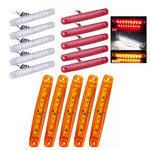 MK-224 10pcs 12-24V camion rimorchio 9LED luce laterale fanale posteriore luce di segnalazione, MK-224(Red), MK-224(Yellow), MK-224(White)