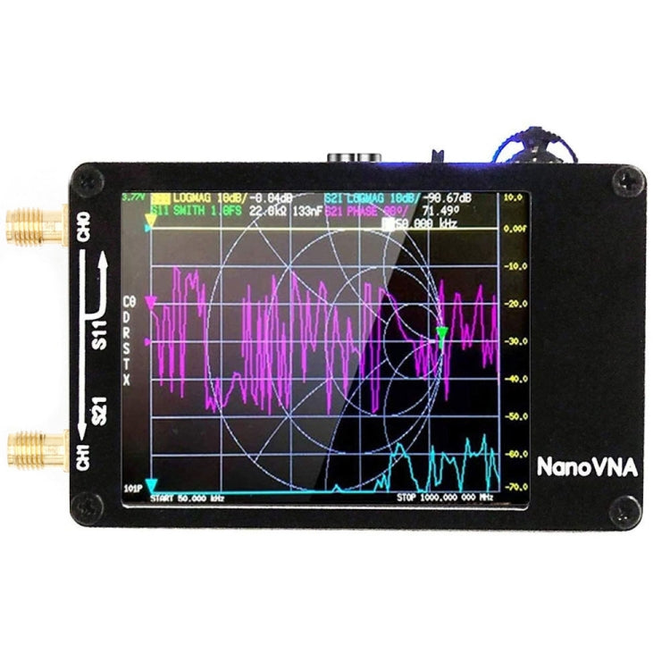 NanoVNA-H Analizzatore antenna 50KHz-1.5GHz TFT 2,8 pollici