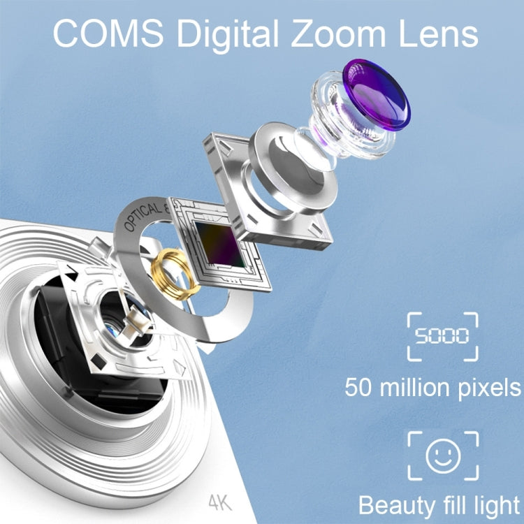 Fotocamera digitale HD 4K con zoom ottico 8X e schermo 2,88 polli