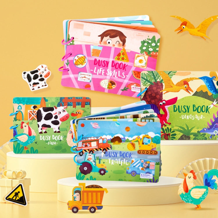 Libro educativo adesivo per bambini 3+ anni 31x22 cm