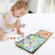 Giocattoli per lo sviluppo dell'intelligenza dei cartoni animati per l'insegnamento precoce dei bambini Incollare ripetutamente il libro, Dinosaur, Farm, Traffic, Life