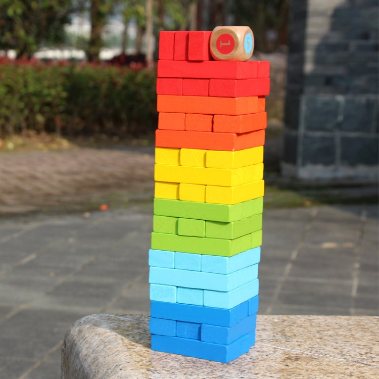 Gioco da tavolo in legno 54 pezzi colorati per bambini