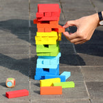 Gioco da tavolo in legno 54 pezzi colorati per bambini