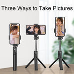 Bastone selfie Bluetooth pieghevole con rotazione 360°