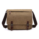 Versatile borsa a tracolla in tela Borsa per computer aziendale, Khaki Large, Dark Blue Large, Coffee Large, Black Large, Khaki Medium, Dark Blue Medium, Coffee Medium, Gray Large, Gray Medium, Green Large, Green Medium