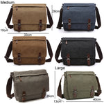 Versatile borsa a tracolla in tela Borsa per computer aziendale, Khaki Large, Dark Blue Large, Coffee Large, Black Large, Khaki Medium, Dark Blue Medium, Coffee Medium, Gray Large, Gray Medium, Green Large, Green Medium