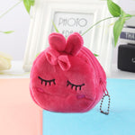 Portamonete chiave tridimensionale in peluche per bambini 2 pezzi, Panda, Shy Rabbit, Strawberry Rabbit, Shy Bear, Yellow Duckling, Chick, Black Rabbit, Red Strawberry, Red Cat Eagle, Blue Panda, Ladybug, Frog