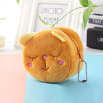 Portamonete chiave tridimensionale in peluche per bambini 2 pezzi, Panda, Shy Rabbit, Strawberry Rabbit, Shy Bear, Yellow Duckling, Chick, Black Rabbit, Red Strawberry, Red Cat Eagle, Blue Panda, Ladybug, Frog