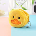 Portamonete chiave tridimensionale in peluche per bambini 2 pezzi, Panda, Shy Rabbit, Strawberry Rabbit, Shy Bear, Yellow Duckling, Chick, Black Rabbit, Red Strawberry, Red Cat Eagle, Blue Panda, Ladybug, Frog