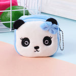 Portamonete chiave tridimensionale in peluche per bambini 2 pezzi, Panda, Shy Rabbit, Strawberry Rabbit, Shy Bear, Yellow Duckling, Chick, Black Rabbit, Red Strawberry, Red Cat Eagle, Blue Panda, Ladybug, Frog