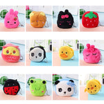 Portamonete chiave tridimensionale in peluche per bambini 2 pezzi, Panda, Shy Rabbit, Strawberry Rabbit, Shy Bear, Yellow Duckling, Chick, Black Rabbit, Red Strawberry, Red Cat Eagle, Blue Panda, Ladybug, Frog