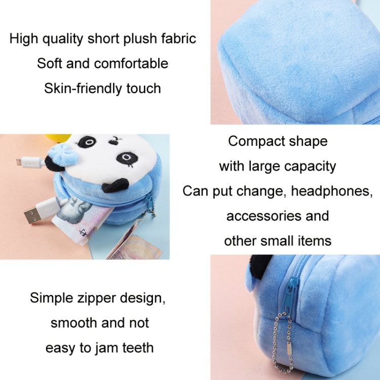 Portamonete chiave tridimensionale in peluche per bambini 2 pezzi, Panda, Shy Rabbit, Strawberry Rabbit, Shy Bear, Yellow Duckling, Chick, Black Rabbit, Red Strawberry, Red Cat Eagle, Blue Panda, Ladybug, Frog