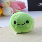 Set 5 portachiavi peluche frutta e verdura 10cm