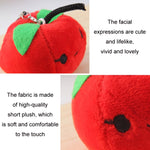 Set 5 portachiavi peluche frutta e verdura 10cm