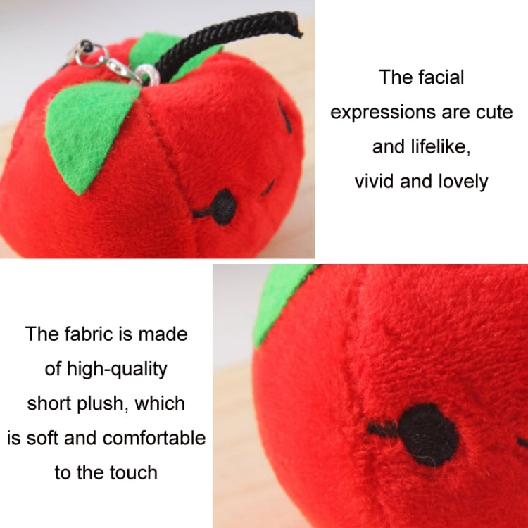 Set 5 portachiavi peluche frutta e verdura 10cm