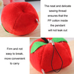 Set 5 portachiavi peluche frutta e verdura 10cm