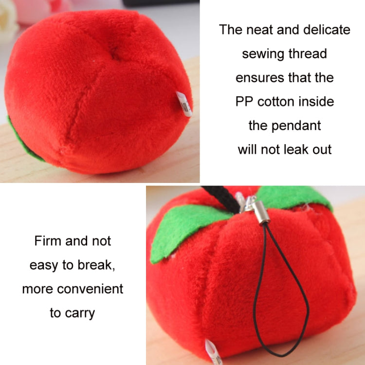 Set 5 portachiavi peluche frutta e verdura 10cm