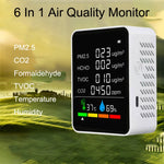 Rilevatore 6 in 1 CO2 PM2.5 Formaldeide Umidità Temperatura