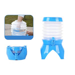 Secchio pieghevole retrattile per auto portatile da campeggio all'aperto con rubinetto, capacità:, 3.5L, 5.5L, 7.5L, 9.5L