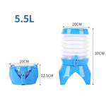 Secchio pieghevole retrattile per auto portatile da campeggio all'aperto con rubinetto, capacità:, 3.5L, 5.5L, 7.5L, 9.5L