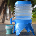 Secchio pieghevole retrattile per auto portatile da campeggio all'aperto con rubinetto, capacità:, 3.5L, 5.5L, 7.5L, 9.5L