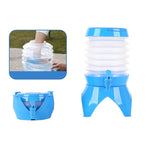 Secchio pieghevole retrattile per auto portatile da campeggio all'aperto con rubinetto, capacità:, 3.5L, 5.5L, 7.5L, 9.5L