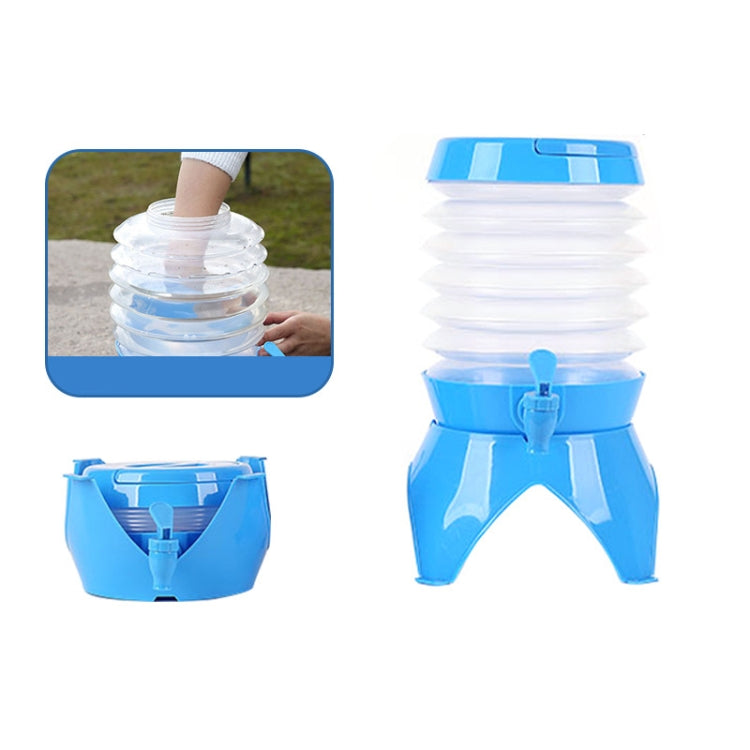 Secchio pieghevole retrattile per auto portatile da campeggio all'aperto con rubinetto, capacità:, 3.5L, 5.5L, 7.5L, 9.5L