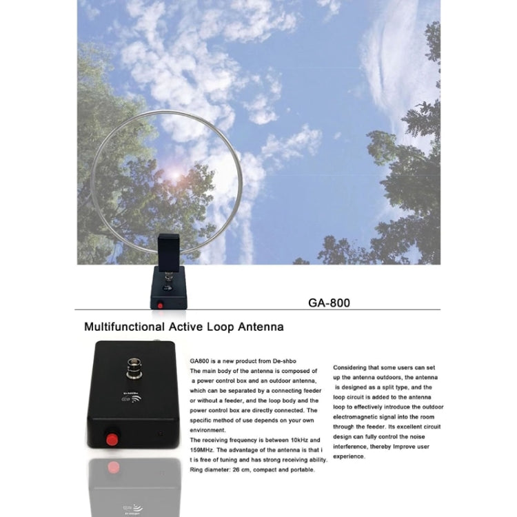 Antenna radio onde corte GA800 10KHz-159MHz HF