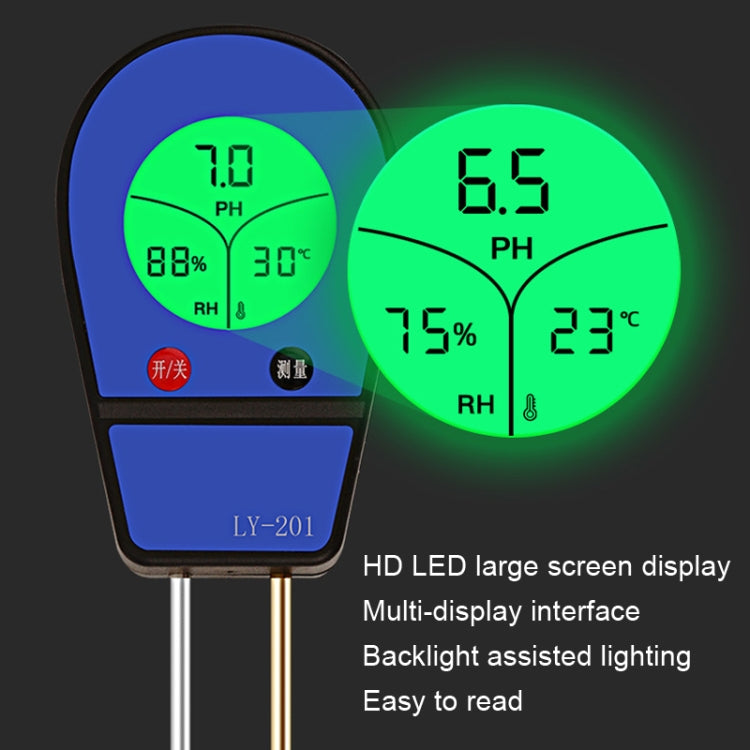 Tester pH suolo LY201 con umidità e temperatura