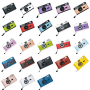R2-FILM Fotocamera a pellicola riutilizzabile manuale retrò per bambini senza pellicola, Black+Black, Black+White, Black+Purple, Black+Pink Purple, Black+Orange Pink, Black+Grass Green, Black+Red, Black+Blue, White+Black, White+Purple, White+Pink Purple