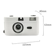 R2-FILM Fotocamera a pellicola riutilizzabile manuale retrò per bambini senza pellicola, Black+Black, Black+White, Black+Purple, Black+Pink Purple, Black+Orange Pink, Black+Grass Green, Black+Red, Black+Blue, White+Black, White+Purple, White+Pink Purple