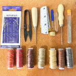 Set di kit da cucito per articoli in pelle fai da te cuciti a mano, 32 in 1