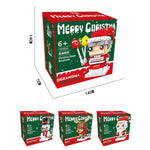 Giocattolo di puzzle di piccole particelle di blocchi di costruzione a tema natalizio, 10089A Christmas Grandma, 10089B Christmas Snowman, 10089C Christmas Elk, 10089D Santa Claus