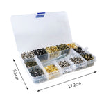 Set di rivetti a doppia faccia con cappuccio cavo in pelle di rame con pinze per punzonatura, 180pcs, 360pcs, 480pcs