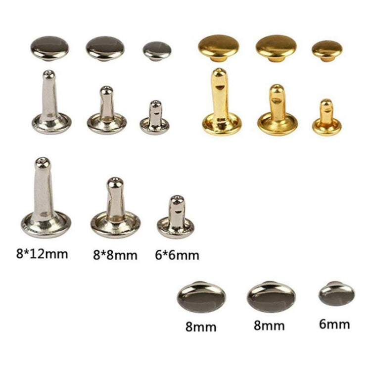 Set di rivetti a doppia faccia con cappuccio cavo in pelle di rame con pinze per punzonatura, 180pcs, 360pcs, 480pcs