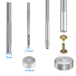 Set di rivetti a doppia faccia con cappuccio cavo in pelle di rame con pinze per punzonatura, 180pcs, 360pcs, 480pcs
