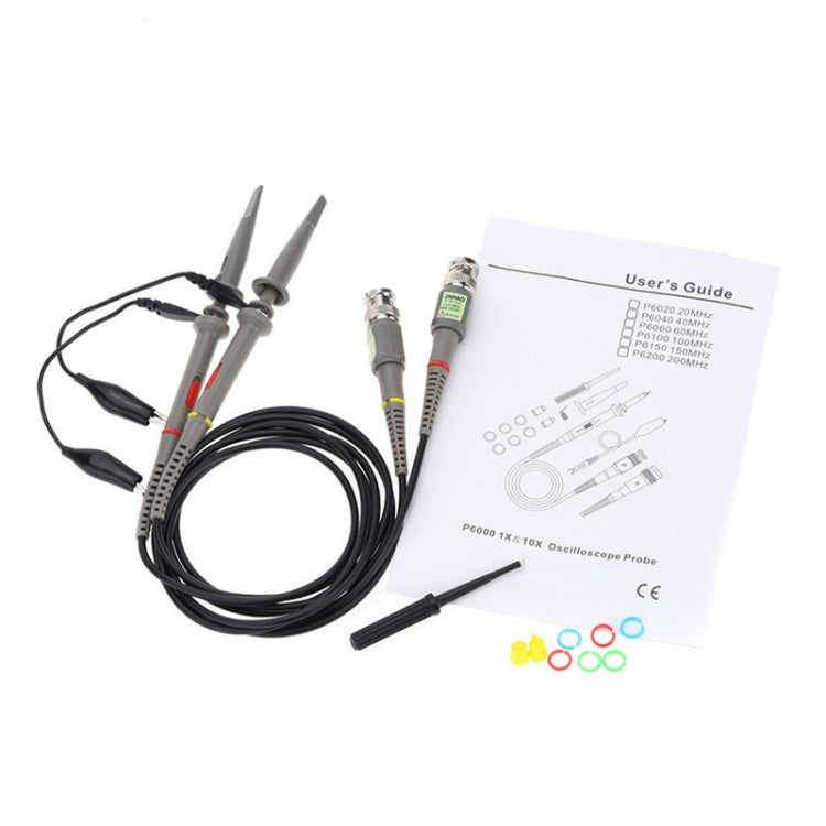 Sonda per oscilloscopio P6100 DC 100 MHz con clip e BNC