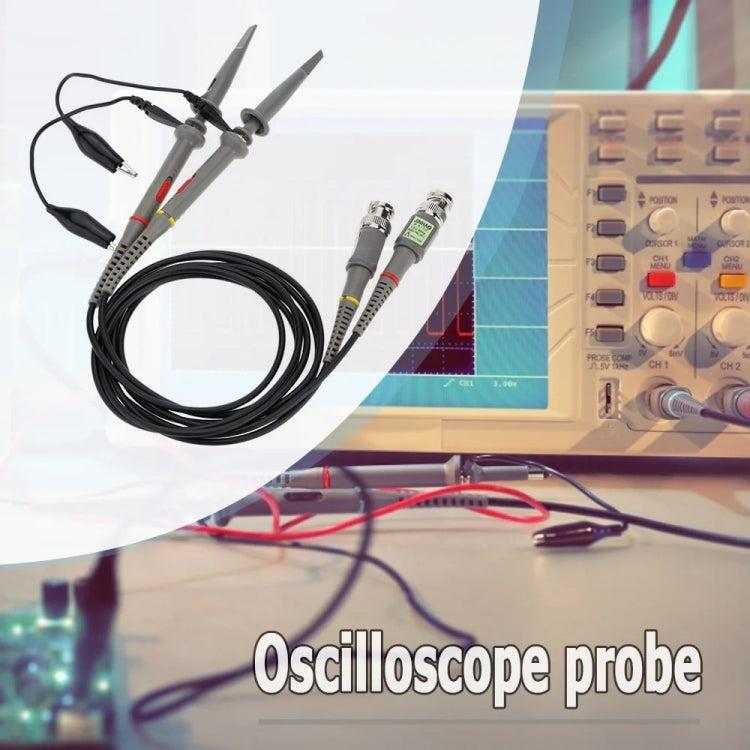 2pcs P6100 Oscilloscope Probe DC-100MHz BNC Connectors Clip Probe, P6100