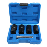 Set di chiavi a bussola per rimozione antiscivolo con dado danneggiato per pneumatici per auto, 4 In 1 Wrench Set