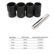 Set di chiavi a bussola per rimozione antiscivolo con dado danneggiato per pneumatici per auto, 4 In 1 Wrench Set