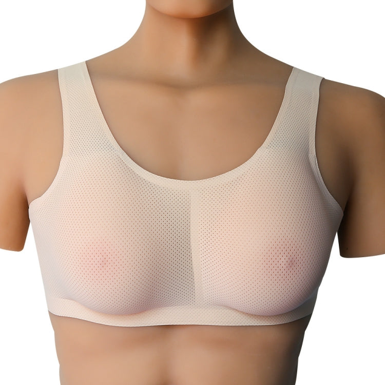 Intimo crossdressing con seno finto in silicone