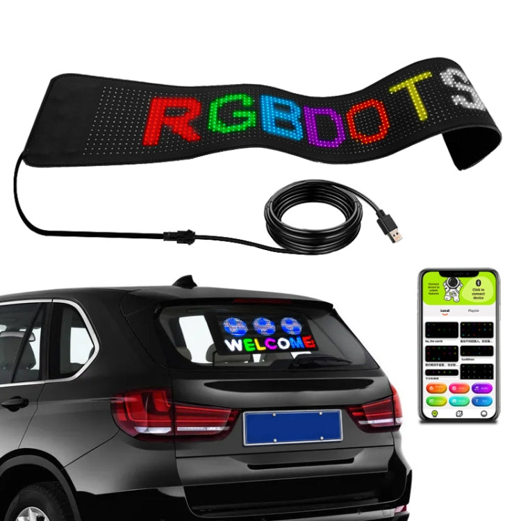 Display flessibile a LED per auto Controllo APP per telefono cellulare Connessione Bluetooth, S1664RGB 390x107mm, S1696RGB 672x122mm, S3264RGB 390x187mm, S3296RGB 672x218mm
