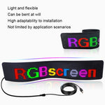 Display flessibile a LED per auto Controllo APP per telefono cellulare Connessione Bluetooth, S1664RGB 390x107mm, S1696RGB 672x122mm, S3264RGB 390x187mm, S3296RGB 672x218mm