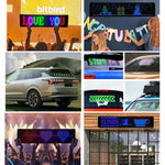Display flessibile a LED per auto Controllo APP per telefono cellulare Connessione Bluetooth, S1664RGB 390x107mm, S1696RGB 672x122mm, S3264RGB 390x187mm, S3296RGB 672x218mm