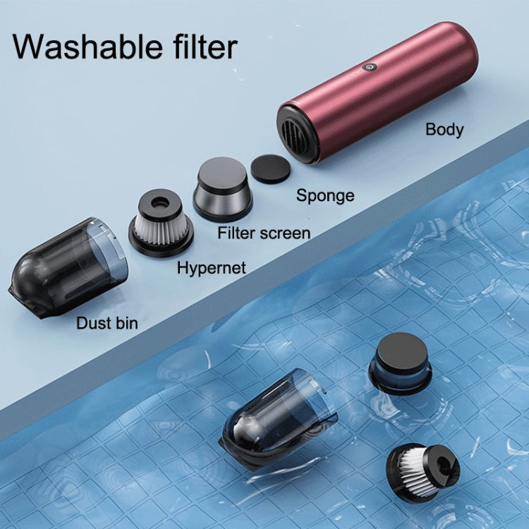 Pinjia P12 Veicoli wireless portatili ad alta potenza / Aspirapolvere domestico, P12 Wine Red, P12 Elegant Black