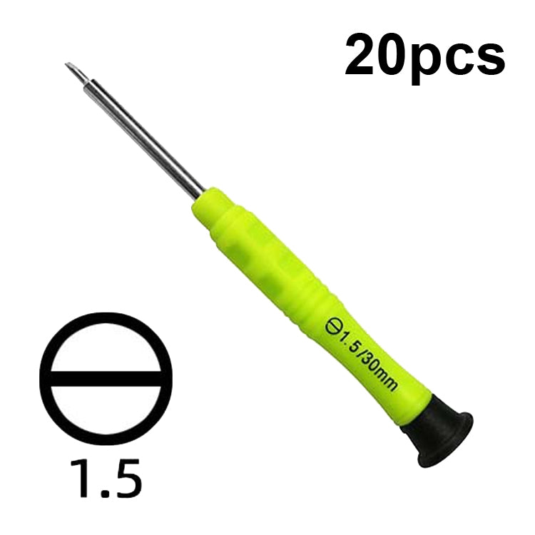 20pcs Mini Anti-slip Screwdriver Mobile Phone Disassembly Maintenance Tools, 1.5 Phillips, 1.5 Straight, 2.0 Phillips, 2.0 Straight, 1.2 Phillips, 1.2 Five Star, 0.8 Five Star, 0.6Y, T2, T3, T4, T5, T6