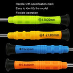 20pcs mini cacciavite antiscivolo strumenti di manutenzione per lo smontaggio del telefono cellulare, 1.5 Phillips, 1.5 Straight, 2.0 Phillips, 2.0 Straight, 1.2 Phillips, 1.2 Five Star, 0.8 Five Star, 0.6Y, T2, T3, T4, T5, T6