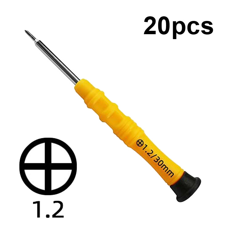 20pcs Mini Anti-slip Screwdriver Mobile Phone Disassembly Maintenance Tools, 1.5 Phillips, 1.5 Straight, 2.0 Phillips, 2.0 Straight, 1.2 Phillips, 1.2 Five Star, 0.8 Five Star, 0.6Y, T2, T3, T4, T5, T6