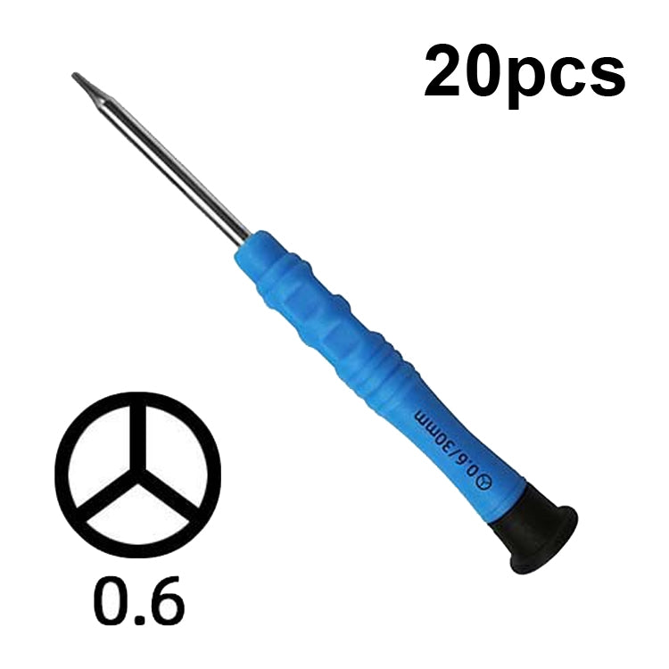 20pcs Mini Anti-slip Screwdriver Mobile Phone Disassembly Maintenance Tools, 1.5 Phillips, 1.5 Straight, 2.0 Phillips, 2.0 Straight, 1.2 Phillips, 1.2 Five Star, 0.8 Five Star, 0.6Y, T2, T3, T4, T5, T6